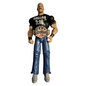 WWE Stone Cold Steve Austin Elite Action Figure Dallas 3:16 w/ Championship Belt